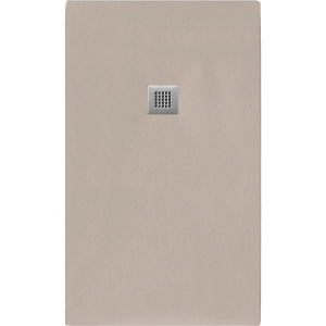 Viereckduschwanne Slatestone L E, 90 x 90 x 3 cm, mokka