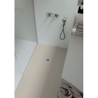 Viereckduschwanne Slatestone L E, 90 x 90 x 3 cm, mokka