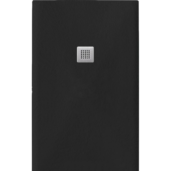 Rechteckduschwanne Slatestone L E, 110 x 80 x 3 cm, anthrazit RAL 7016