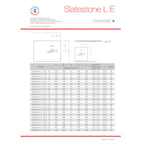 Rechteckduschwanne Slatestone L E, 120 x 100 x 3 cm, grau