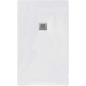 Rechteckduschwanne Slatestone L E, 130 x 80 x 3 cm, weiß