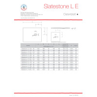 Rechteckduschwanne Slatestone L E, 150 x 120 x 3 cm, anthrazit RAL 7016