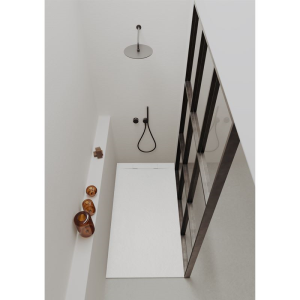 Rechteckduschwanne Slatestone Cover E, 140 x 90 x 3 cm, weiß