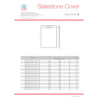 Rechteckduschwanne Slatestone Cover E, 170 x 80 x 3 cm, anthrazit RAL 7016