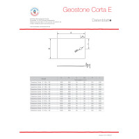 Viereckduschwanne Geostone Corta E, 100 x 100 x 2 cm, schneeweiß matt