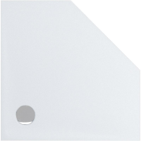 Fünfeckduschwanne Geostone Taglio F, 90 x 90 x 2 cm, weiß