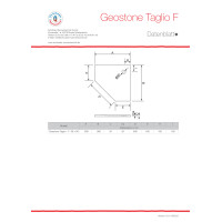 Fünfeckduschwanne Geostone Taglio F, 90 x 90 x 2 cm, schneeweiß matt