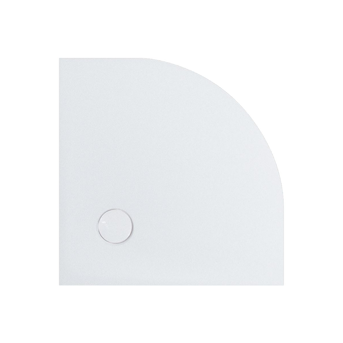 Viertelkreisduschwanne Geostone Giro R, 80 x 80 x 2 cm, schn