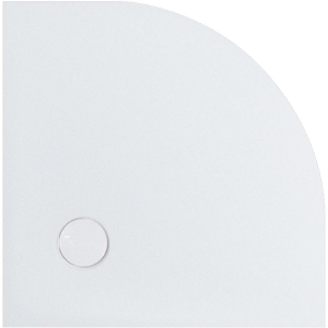 Viertelkreisduschwanne Geostone Giro R, 80 x 80 x 2 cm, schneeweiß matt R55