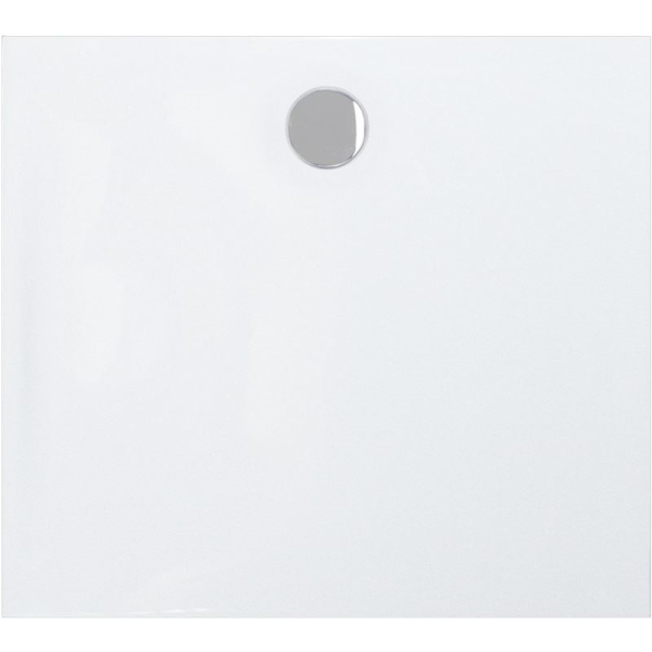 Rechteckduschwanne Geostone Pagina E, 100 x 80 x 2 cm, schneeweiß matt