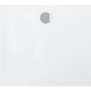 Rechteckduschwanne Geostone Pagina E, 100 x 80 x 2 cm, schneeweiß matt