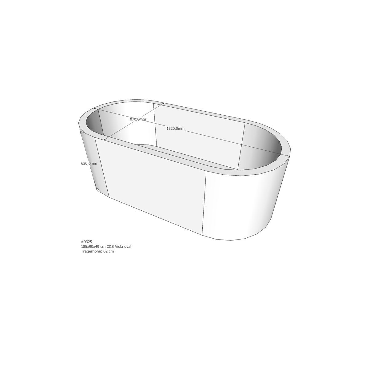 Badewannenträger für Viola, 18 box