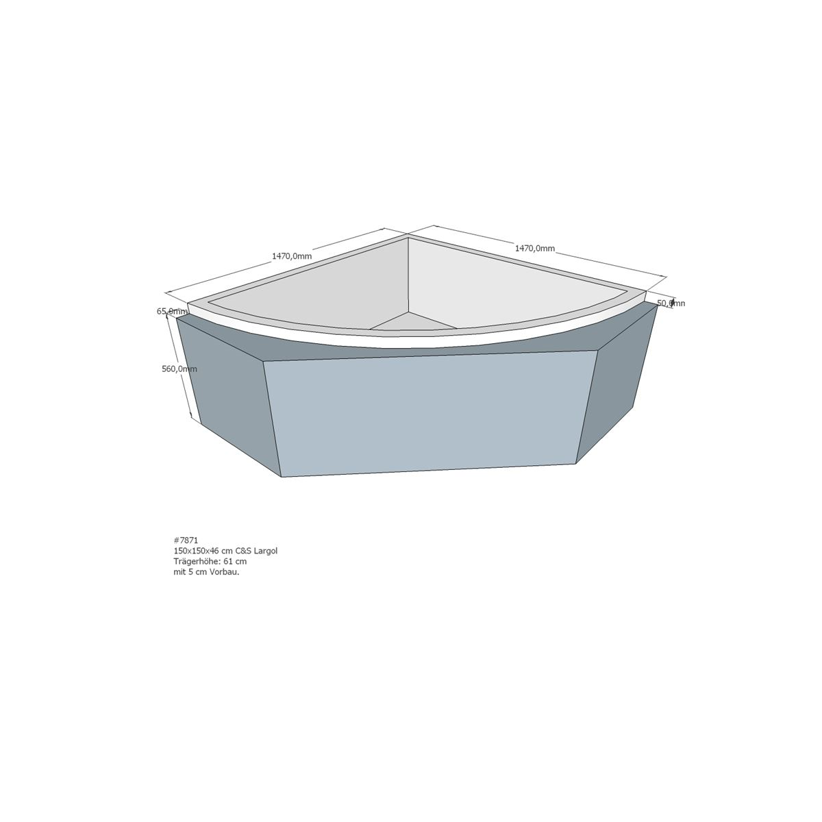 Badewannenträger für Largo, 15 box