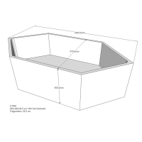 Badewannenträger für Ina, 200 x 100 x 55,5 cm