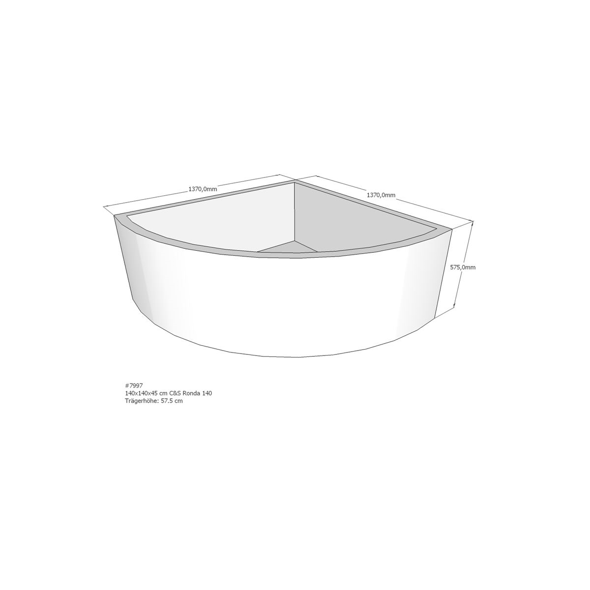Badewannenträger für Ronda, 14 box