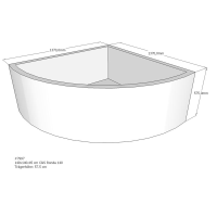 Badewannenträger für Ronda, 140 x 140 x 57,5 cm