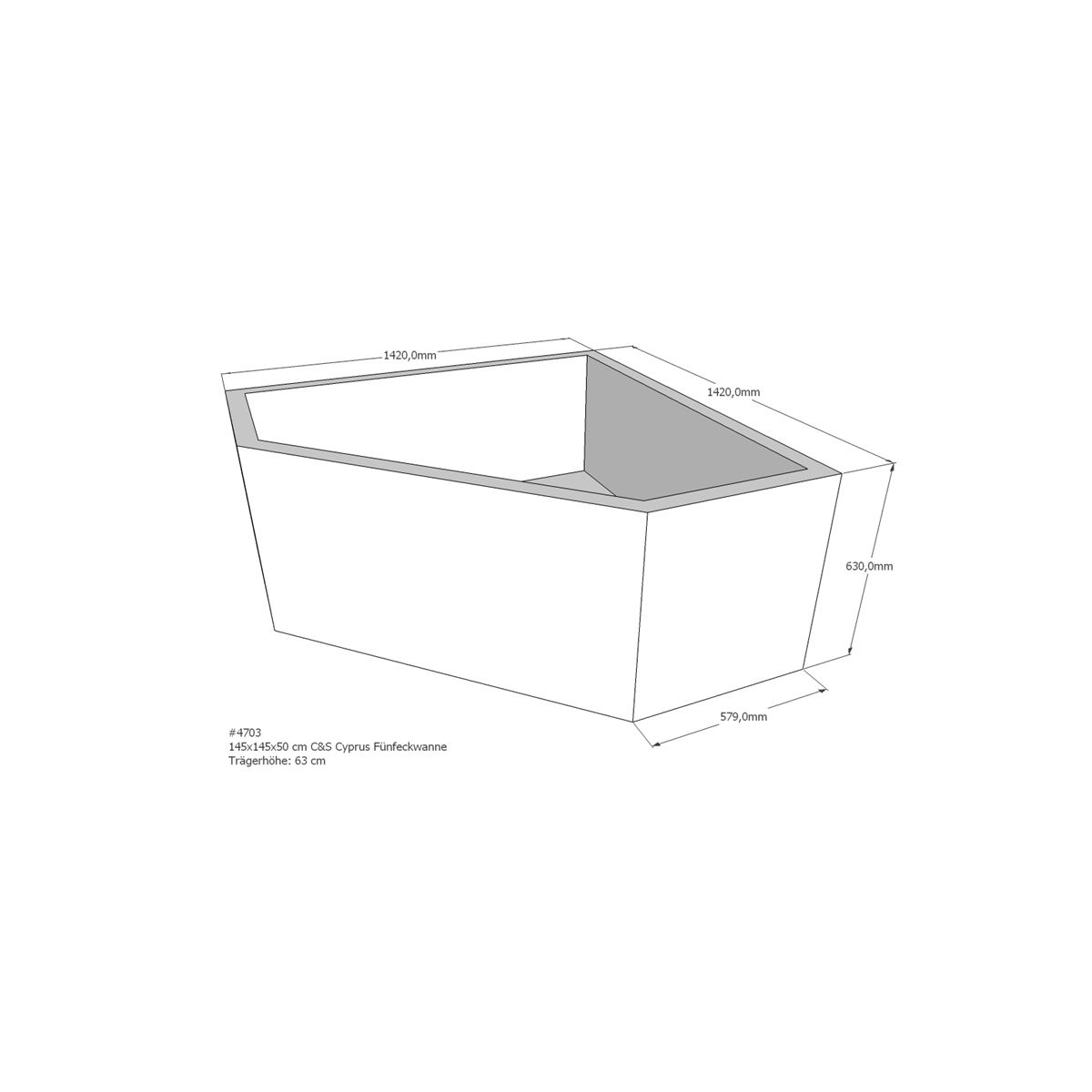Badewannenträger für Cyprus, 1 box