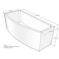 Badewannenträger für Isabela, 169 x 74 x 57,5 cm links