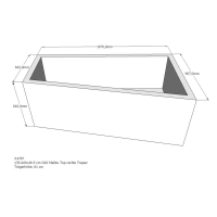 Badewannenträger für Malibu Top, 170 x 100 x 60 cm rechts