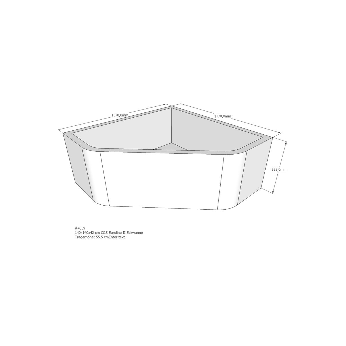 Badewannenträger für Euroline  box