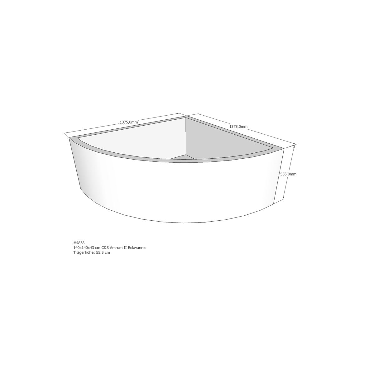 Badewannenträger für Amrum II, box