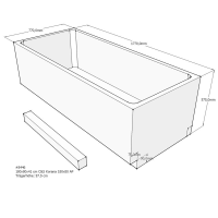 Badewannenträger für Korana, 180 x 80 x 57,5 cm
