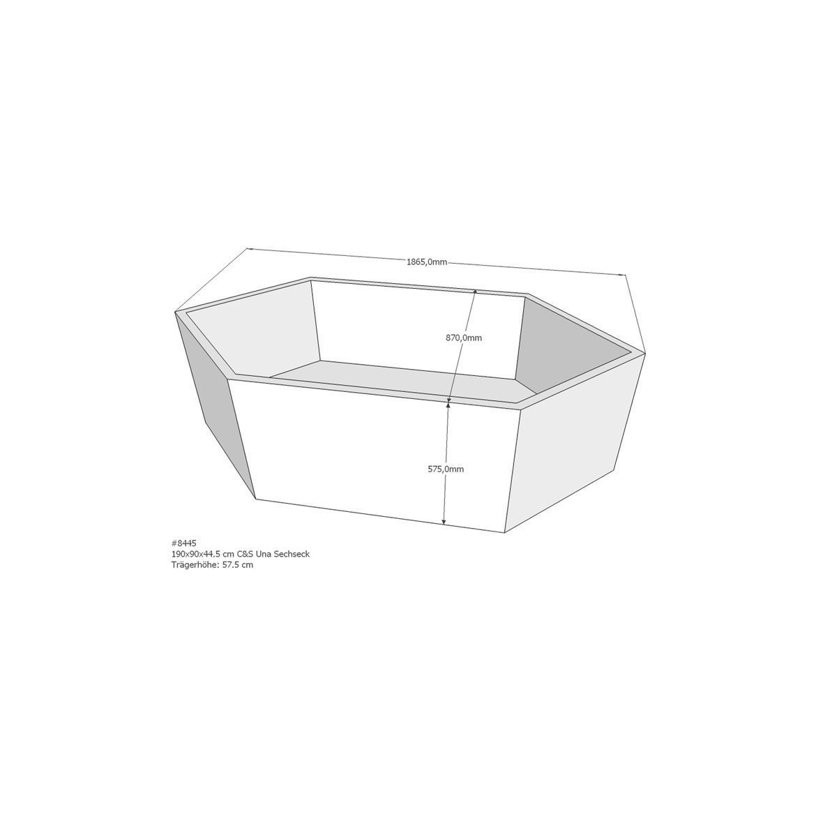 Badewannenträger für Una, 189  box
