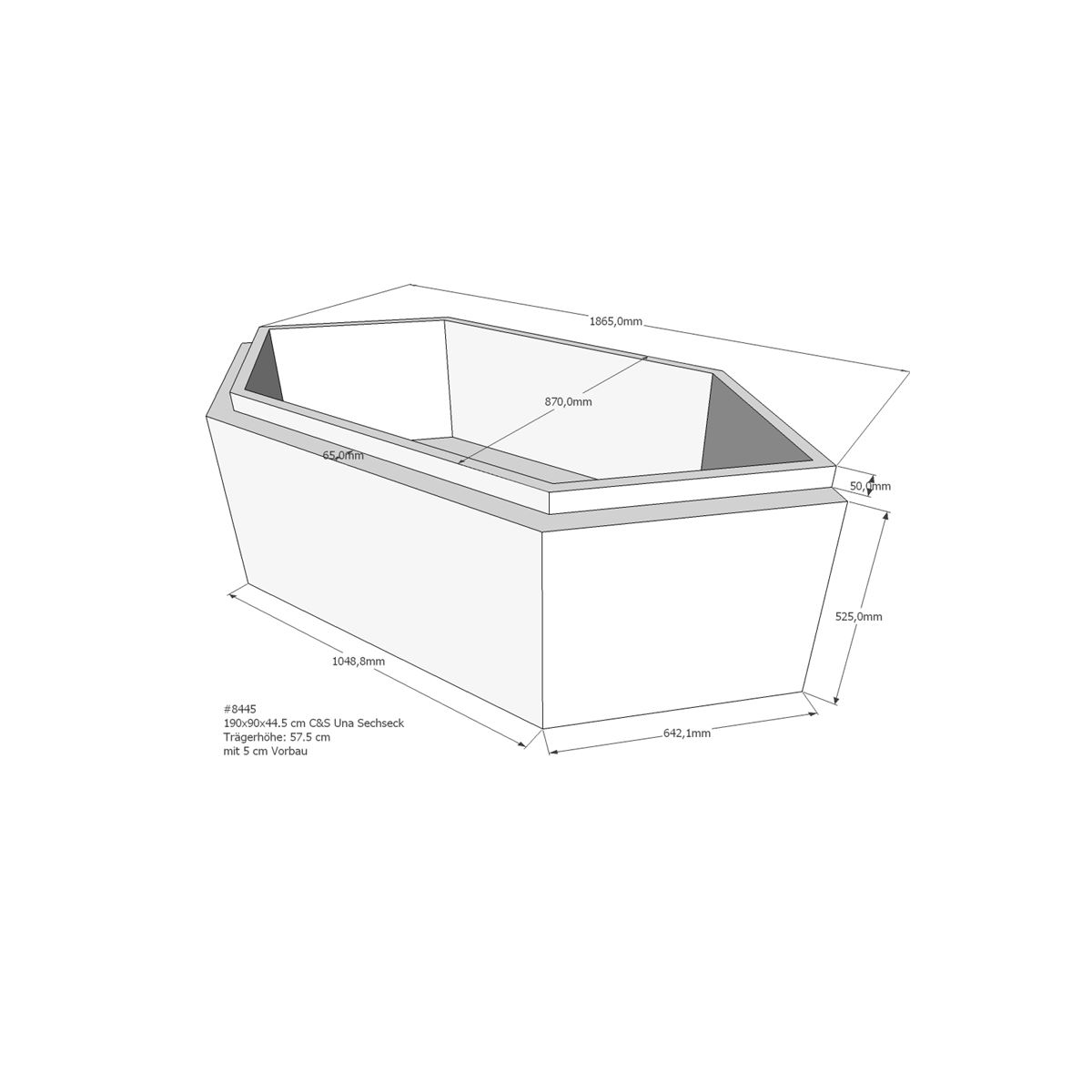 Badewannenträger für Una, 199  box