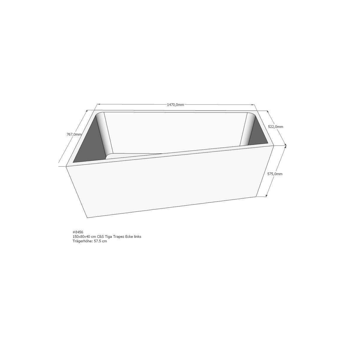 Badewannenträger für Tiga, 150 box