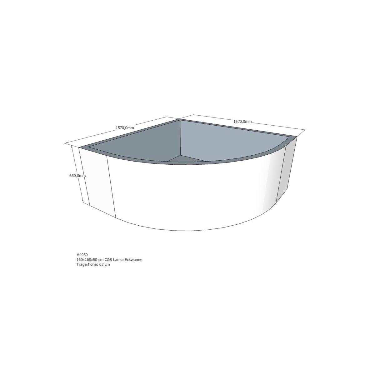 Badewannenträger für Lamia, 16 box
