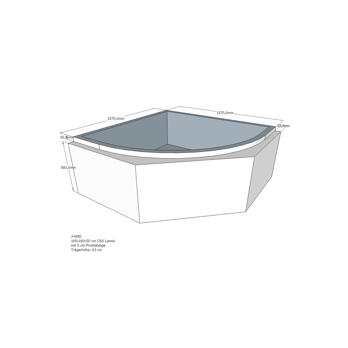 Badewannenträger für Lamia, 16 box