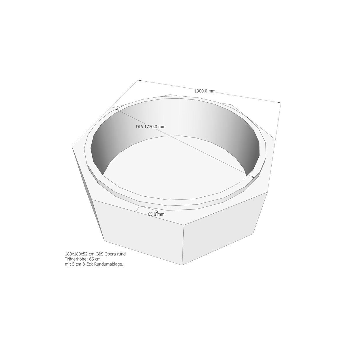 Badewannenträger für Opera, 19 box