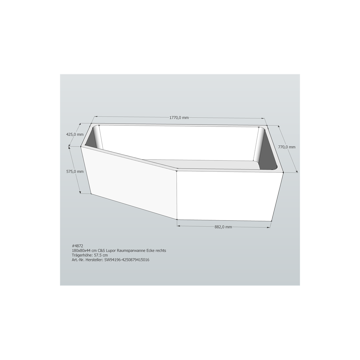 Badewannenträger für Lupor, 18 box