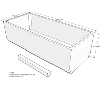 Badewannenträger für Malibu Eco, 200 x 90 x 60 cm