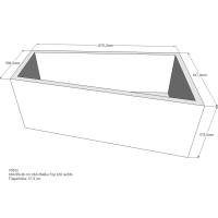 Badewannenträger für Malibu Top, 160 x 95 x 57,5 cm rechts