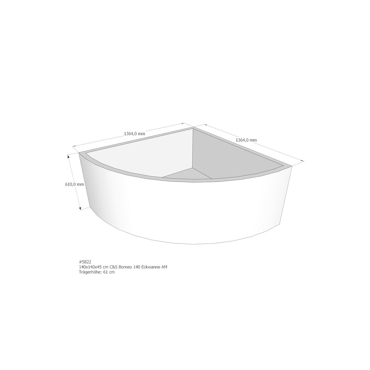 Badewannenträger für Borneo, 1 box