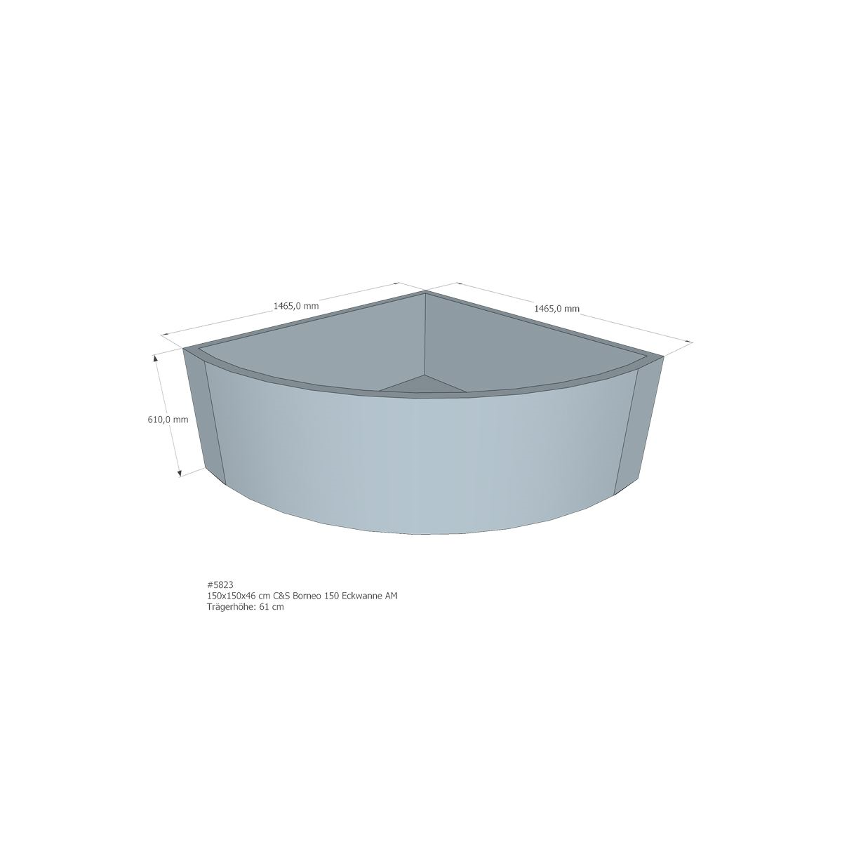 Badewannenträger für Borneo, 1 box