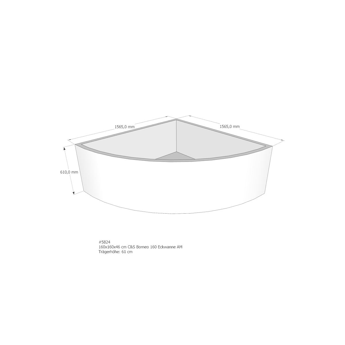 Badewannenträger für Borneo, 1 box