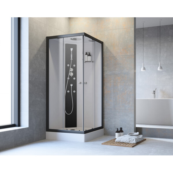 GEO Fix Eckeinstieg Komplett-Duschkabine, 90 x 90 x 215 cm