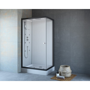GEO Fix Fronteinstieg Komplett-Duschkabine, 90 x 90 x 215 cm