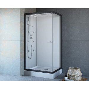 GEO Fix Fronteinstieg Komplett-Duschkabine, 90 x 90 x 215 cm