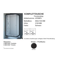 GEO Fix Fronteinstieg Komplett-Duschkabine, 90 x 90 x 215 cm