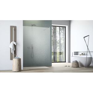 Walk-In-Duschwand aus Crash Echtglas-klar, 85 x 200 cm