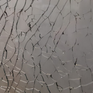 Walk-In-Duschwand aus Crash Echtglas-BRONZE, 95 x 200 cm