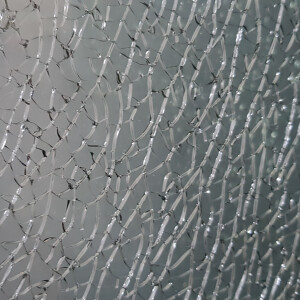 Walk-In-Duschwand aus Crash Echtglas-GRAU, 85 x 200 cm