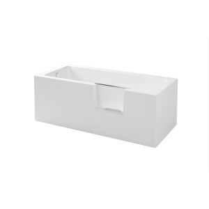 Badewanne mit Tür rechts, 180 x 80 x 65 cm, Vorwand Eck links