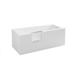 Badewanne mit Tür links, 160 x 70 x 57 cm, Vorwand Eck rechts