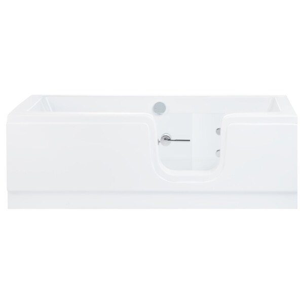 Badewanne mit Tür Puerta, 170 x 80 x 55 cm, schneeweiß, Ausführung links