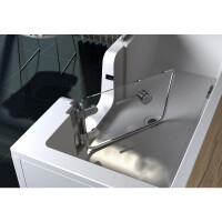 Badewanne mit Tür Puerta, 170 x 80 x 55 cm, schneeweiß, Ausführung links
