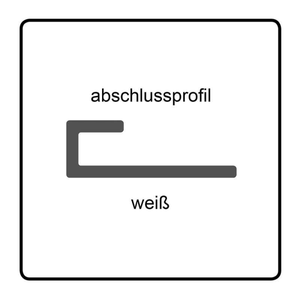 Rückwandsystem CS Easypanel Abschlussprofil, 280 cm, weiß